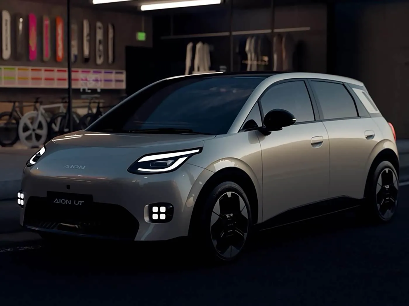 New Energy Pure Electric Mini Hatchback AION UT Гарачая распродаж літый-гібрыднага электрамабіля ад сумеснага прадпрыемства GAC па нізкай цане